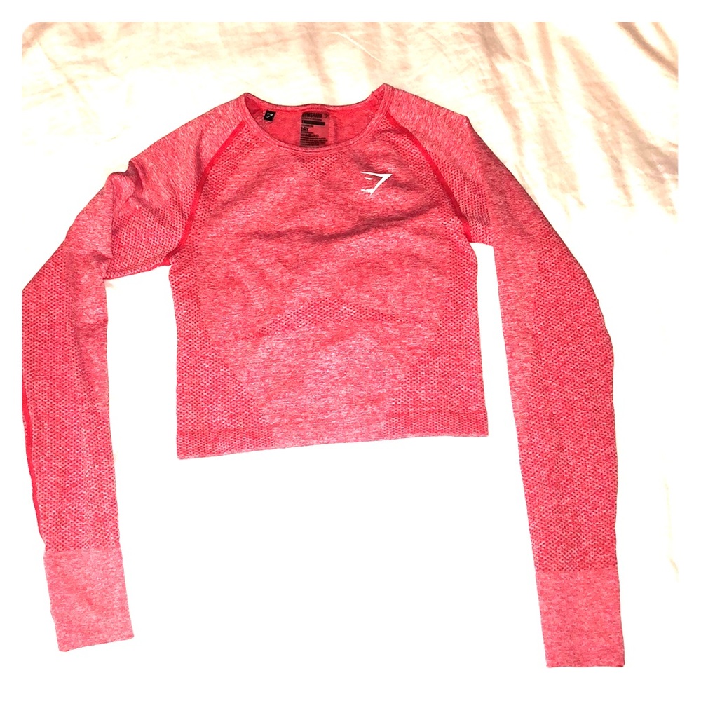 Gymshark seamless crop top coral size small